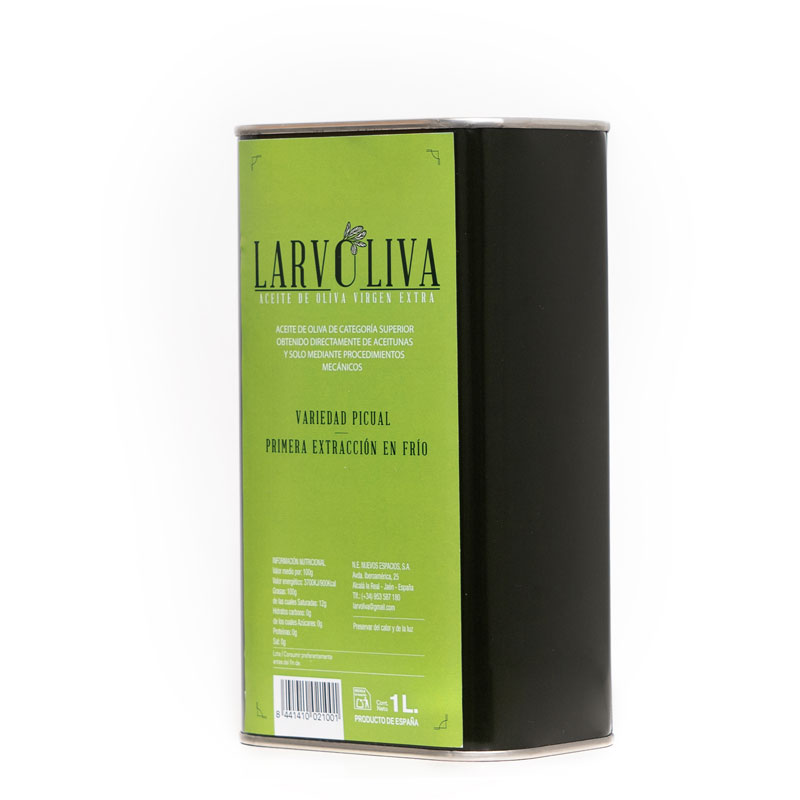 Aceite de oliva virgen extra lata 1L LARVOLIVA - Imagen 3